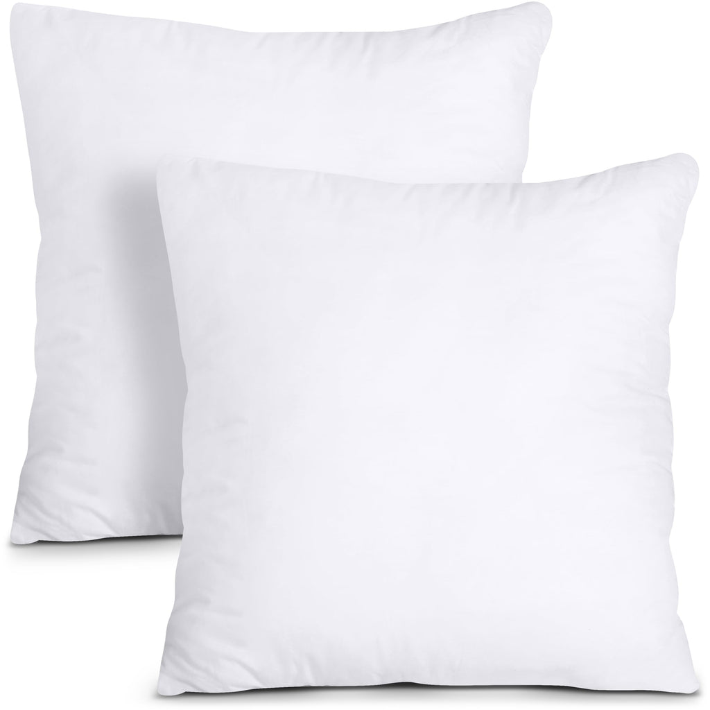 Utopia Bedding Throw Pillows Insert (Pack of 2 White) - 18 x 18 Inches Bed and Couch Pillows - Indoor Decorative Pillows