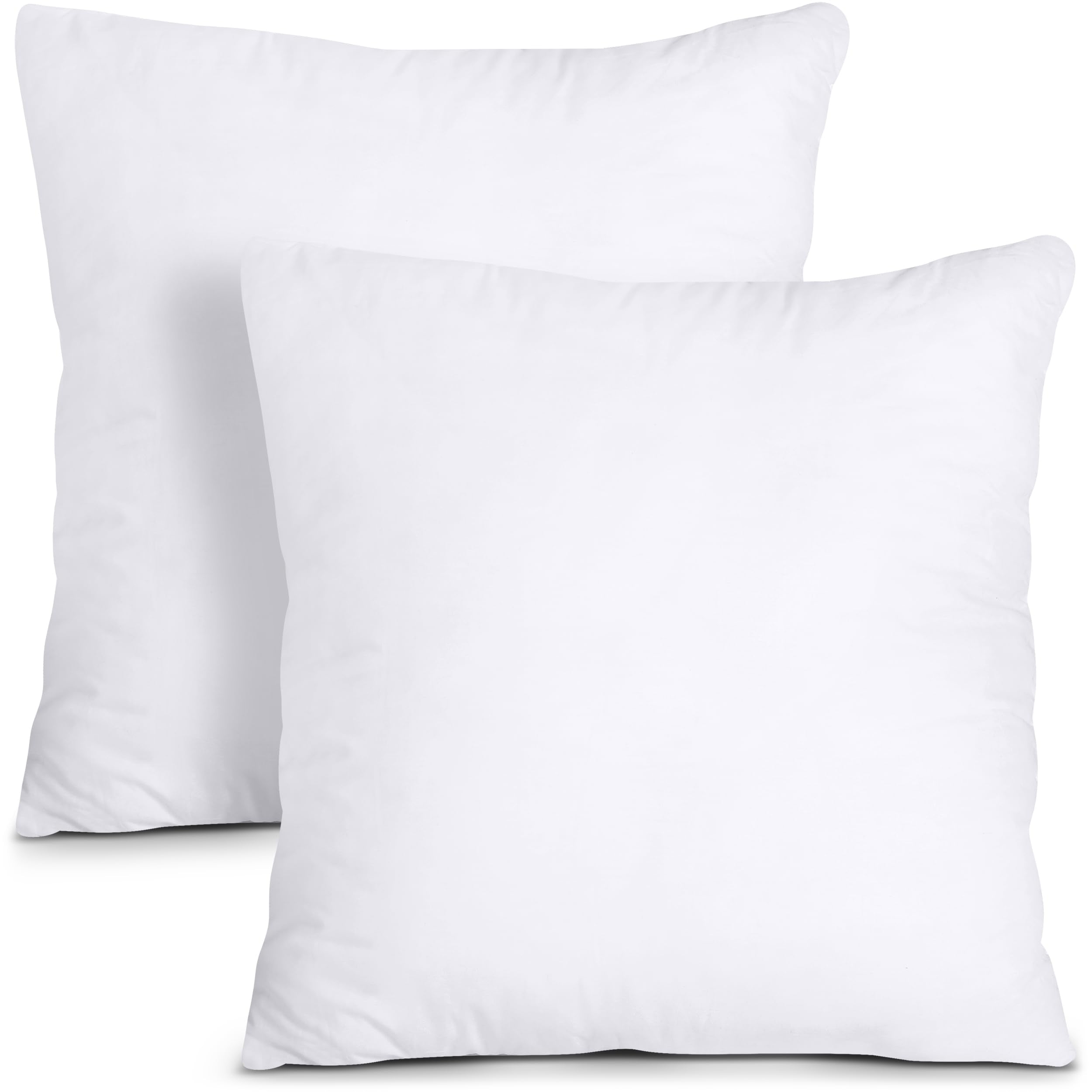 Utopia Bedding Throw Pillows Insert (Pack of 2 White) - 18 x 18 Inches Bed and Couch Pillows - Indoor Decorative Pillows