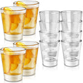 LEYU Shot Glasses Set of 12 Clear Small Shot Glass for Whiskey Tequila Vodka 1.5oz Mini Glassware Cups With Heavy Base - Stackable