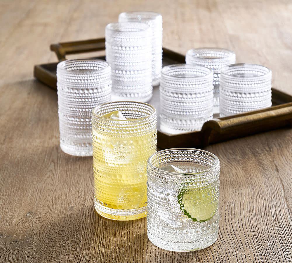 Vintage Drinking Glasses Set, 8-Piece