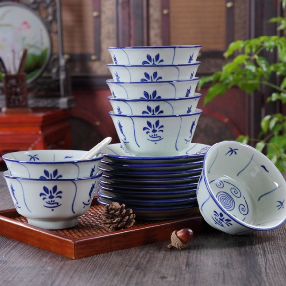 Antique 48-Piece Ceramic Dinnerware Set