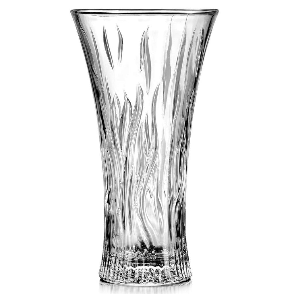 Vase 12" Flower Vases Tall Crystal Glass Vase Clear Lead-Free Glass Vase for Flowers Large Glass Vases for Living Room Dining Table Centerpieces Decor