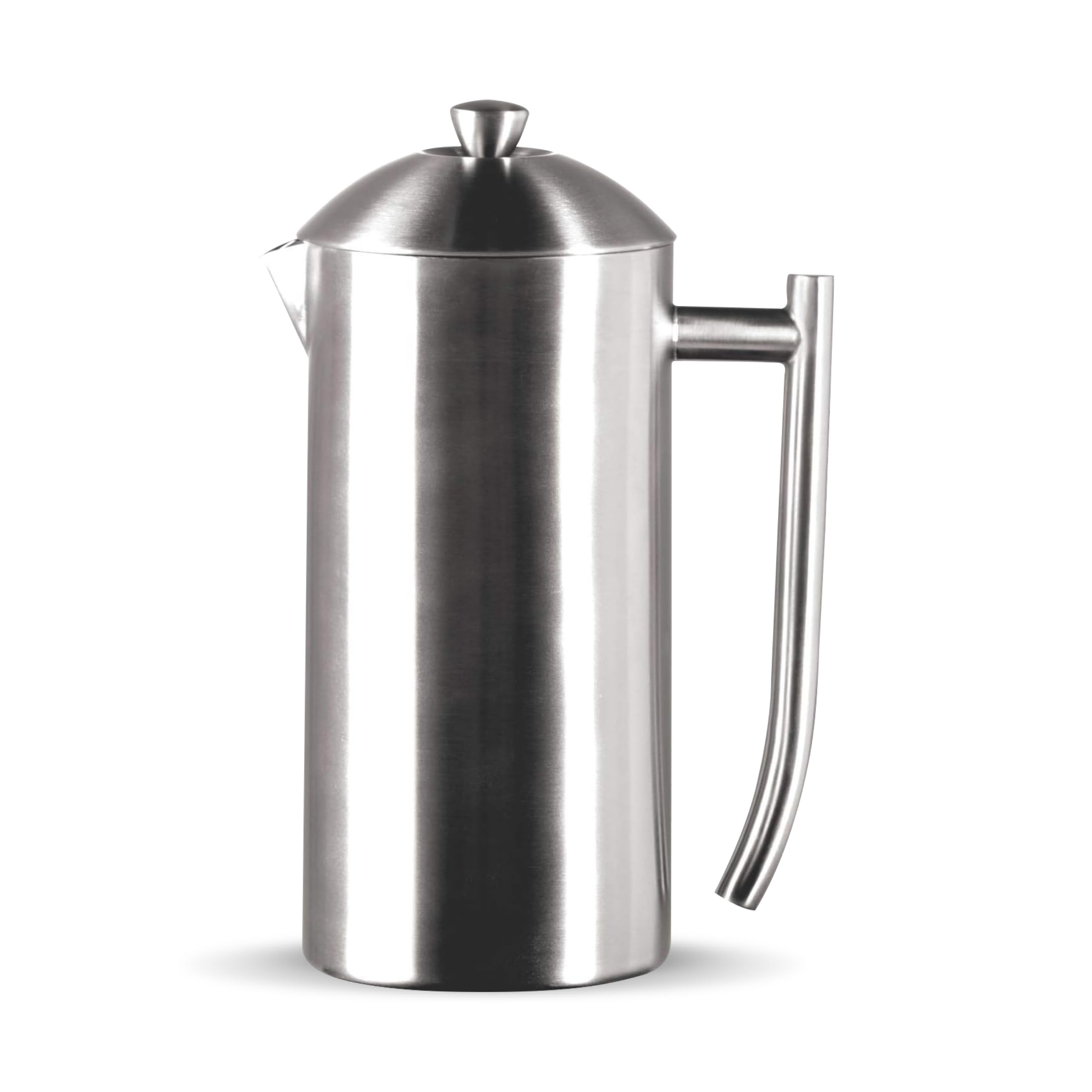Frieling Double-Walled Stainless Steel French Press Coffee Maker - Brushed 17 Ounces - Camping French Press - Stainless Steel Coffee Maker - Coffee Presses
