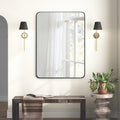 CULER Black Bathroom Wall Mirror30 x 40 Inch Large Rectangle Vanity Modern Tempered Glass Mirror for BedroomLiving RoomEntryway (30x40 Inch Black)