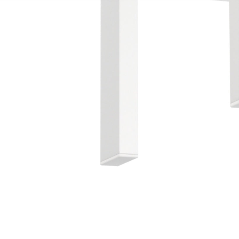 1-Piece Modern Tempered Glass Tea Table Coffee Table End Table, Square Table For Living Room, Transparent White