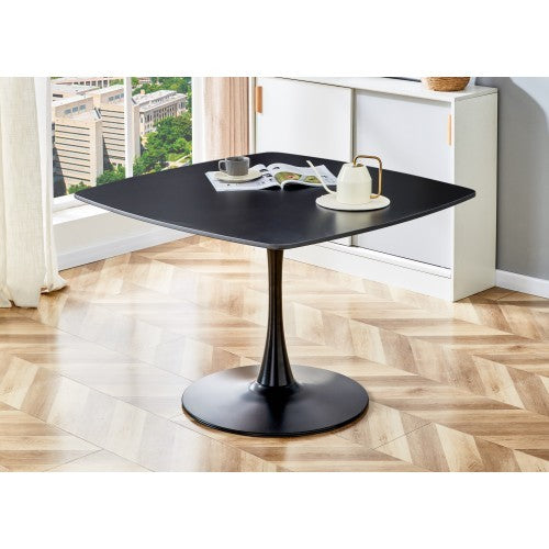 Fiberboard Black Dining Table