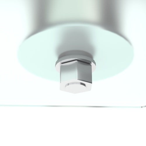 Rectangle Walnut Glass Coffee Table, Clear Coffee Table, Modern Side Center Tables For Living Room